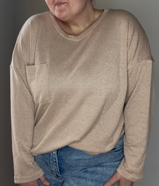 Drop Shoulder Knit Tunic Top