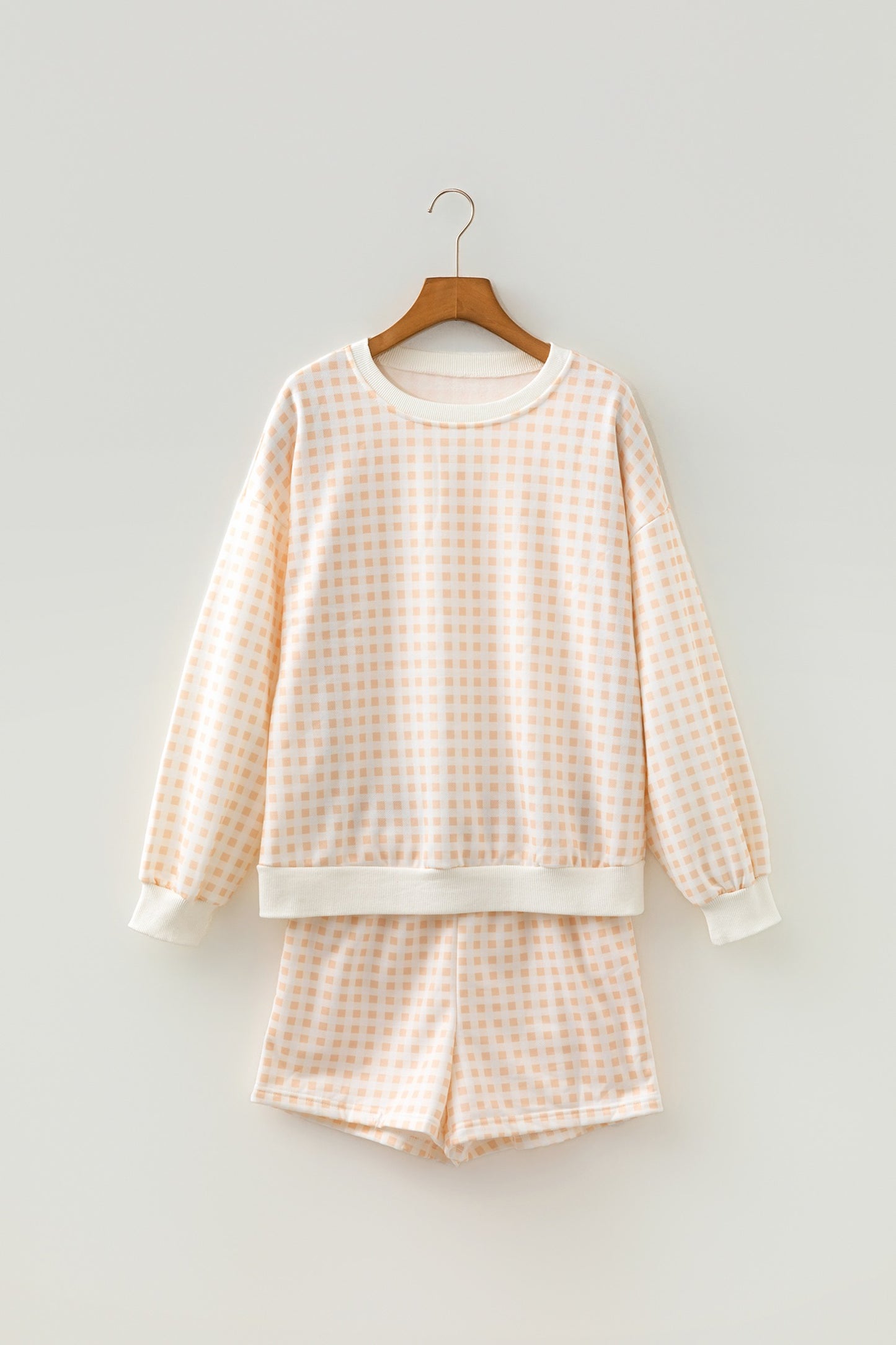 *PRE-ORDER* Peachy Gingham Cozy Two-Piece Set